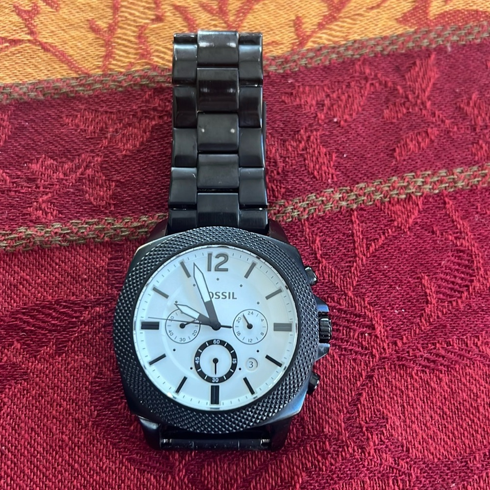 Fossil Machine Men's Watch with Stainless Steel Chronograph Watch Display